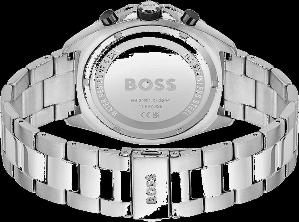 Montre Hugo Boss Energy 1513971 cadran noir octogonal bracelet en acier vue 4