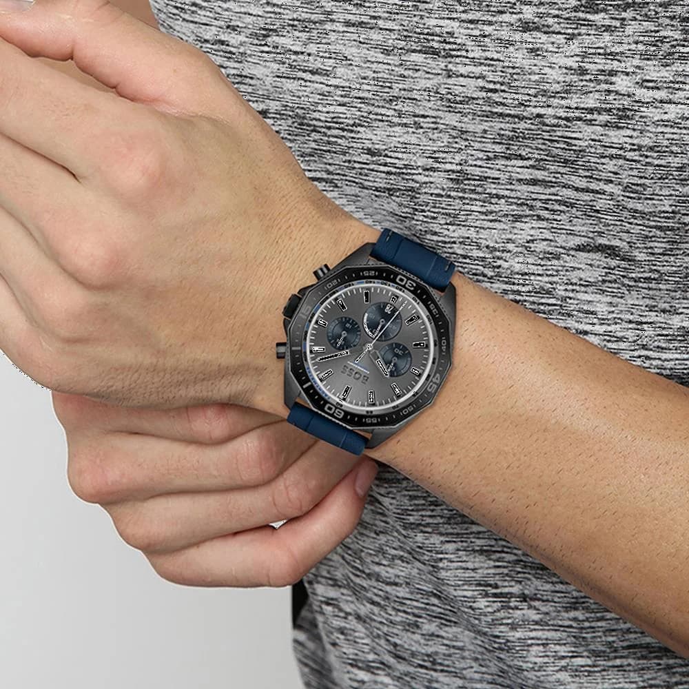 Montre Hugo Boss 1513972 Energy Bracelet Silicone Bleu vue 4