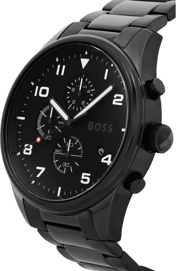 Montre Hugo Boss 1513991 homme détail cadran noir