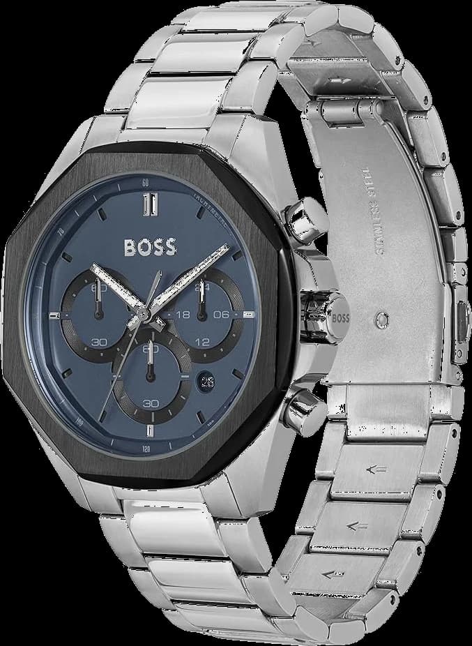 Montre Hugo Boss Cloud 1514015 cadran bleu bracelet acier vue 2