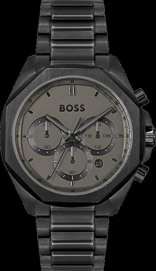 Hugo Boss 1514016 cadran noir et bracelet milanais — Montres Outlet
