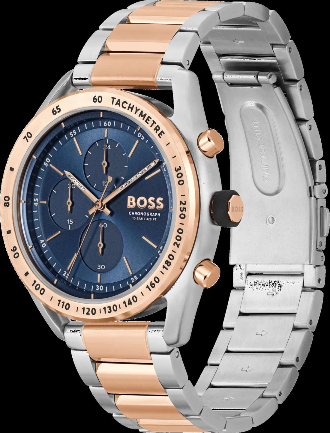 Montre Homme Hugo Boss 1514026 Center Court Acier Bicolore et Or Rose vue 2