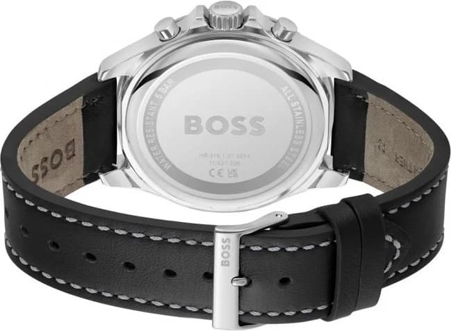 Montre Homme Hugo Boss Troper 1514055 bracelet cuir noir cadran multifonctions vue 3