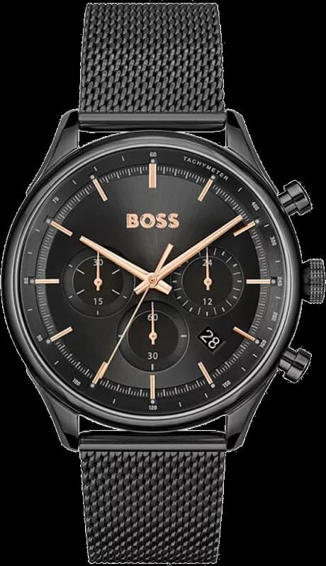 Hugo Boss 1514065 — cadran noir avec chronographe visible — Montres Outlet