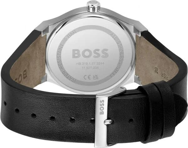 Montre Homme Hugo Boss 1514075 Candor Cadran Noir et Cuir Texturé vue 3