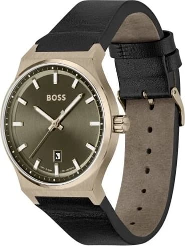 Montre Hugo Boss 1514080 Candor en Acier Bronze et Cuir Noir vue 2