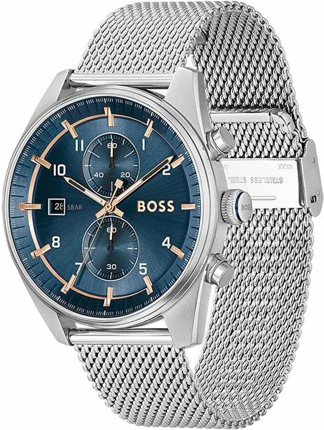 Montre Hugo Boss 1514149 Skytraveller en Acier Argenté et Cadran Bleu vue 2