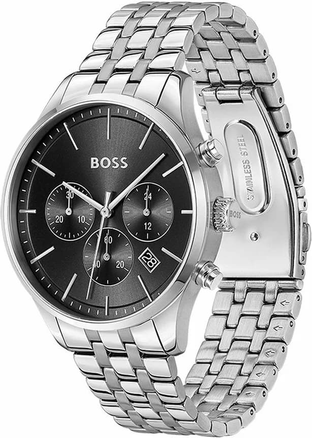 Montre Hugo Boss 1514157 profil bracelet acier inoxydable boucle déployante