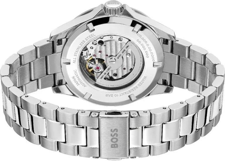 Montre Homme Hugo Boss Automatique Troper 1514200 bracelet acier argenté cadran vert vue 3