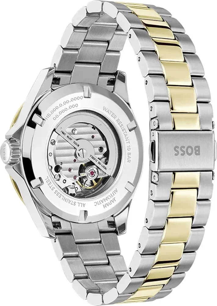 Montre Homme Hugo Boss Automatique Troper 1514201 bracelet bicolore cadran bleu vue 3