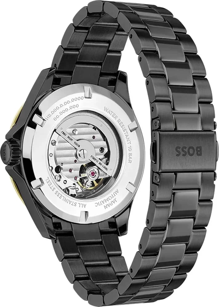 Montre Homme Hugo Boss Automatique Troper 1514203 bracelet acier noir vue 3