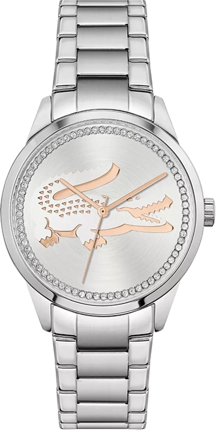 Montre Lacoste 2001189 femme cadran argent bracelet acier inoxydable