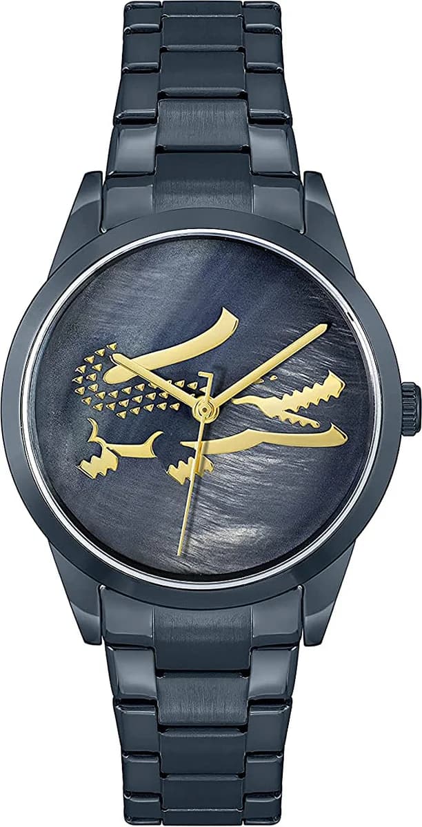 Lacoste 2001215 cadran noir et bracelet cuir — Montres Outlet