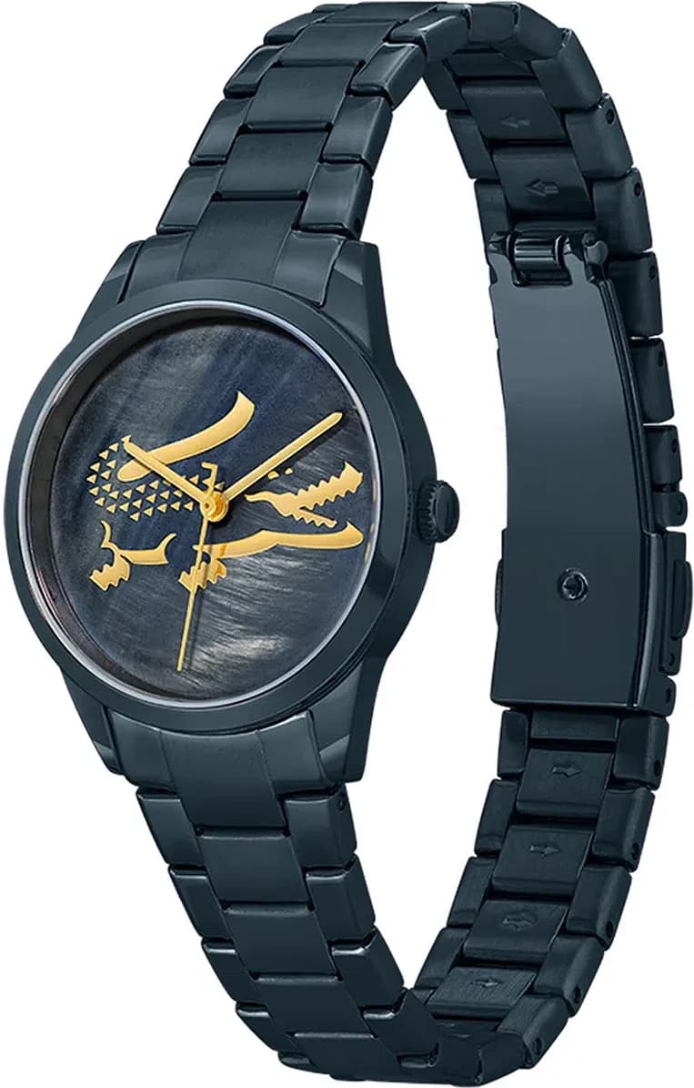 Montre Femme Lacoste Ladycroc 2001215 bracelet acier cadran bleu nacré vue 2