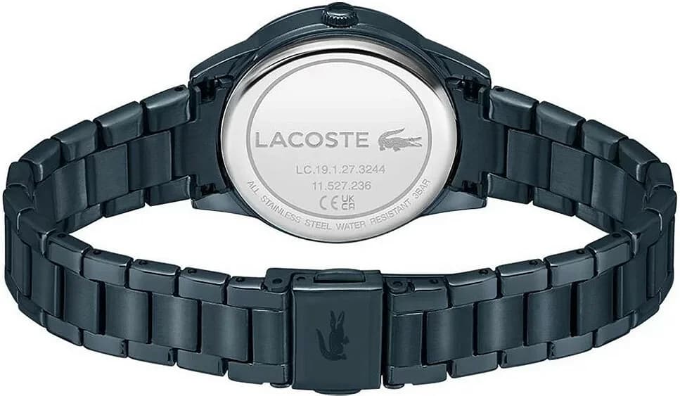 Montre Femme Lacoste Ladycroc 2001215 bracelet acier cadran bleu nacré vue 3