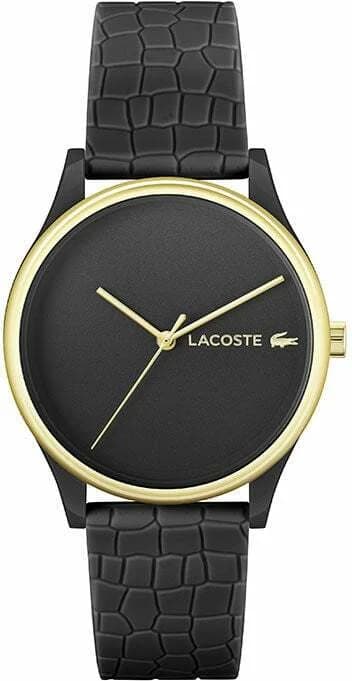 Montre Lacoste 2001249 femme cadran noir bracelet caoutchouc / silicone