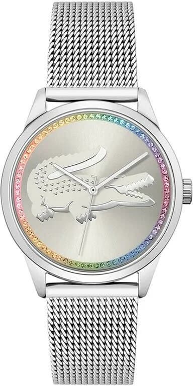 Montre Lacoste 2001259 femme cadran argent bracelet acier inoxydable