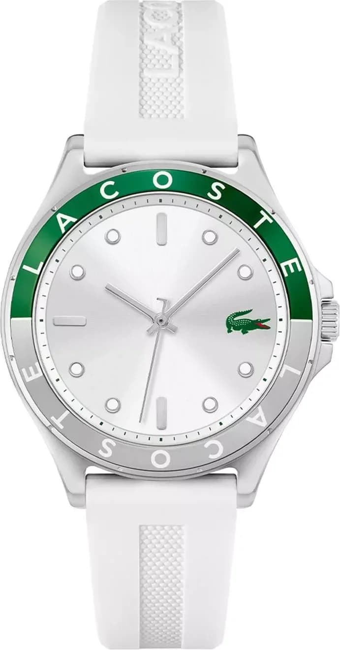 Montre Lacoste 2001265 femme cadran argent bracelet caoutchouc / silicone