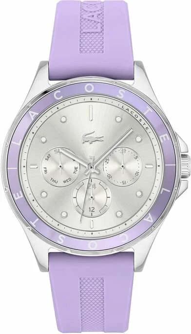 Montre Lacoste 2001300 femme cadran argent bracelet caoutchouc / silicone