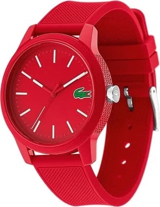 Détail du cadran et bracelet cuir de la montre Lacoste 2010988