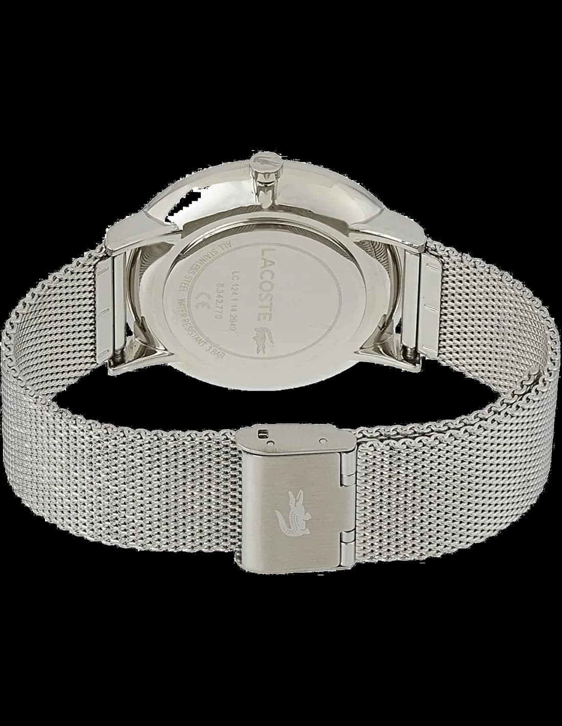 Montre Homme Lacoste 2011025 bracelet maille milanaise argentée vue 2