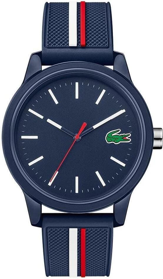 Montre Lacoste 2011070 homme cadran bleu bracelet caoutchouc / silicone