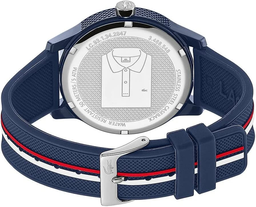 Montre Lacoste 2011070 homme verso boîtier bleu