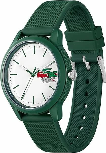 Montre Homme Lacoste 2011135 Bracelet Silicone Vert et Cadran Blanc vue 2