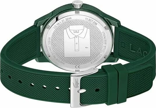 Montre Homme Lacoste 2011135 Bracelet Silicone Vert et Cadran Blanc vue 3