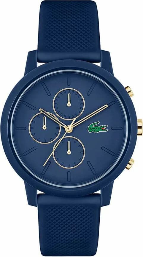Montre Lacoste 2011248 homme cadran bleu bracelet caoutchouc / silicone