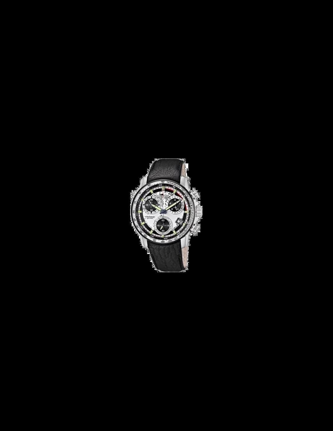 Lotus L10112/1 — cadran noir et bracelet en cuir — Montres Outlet