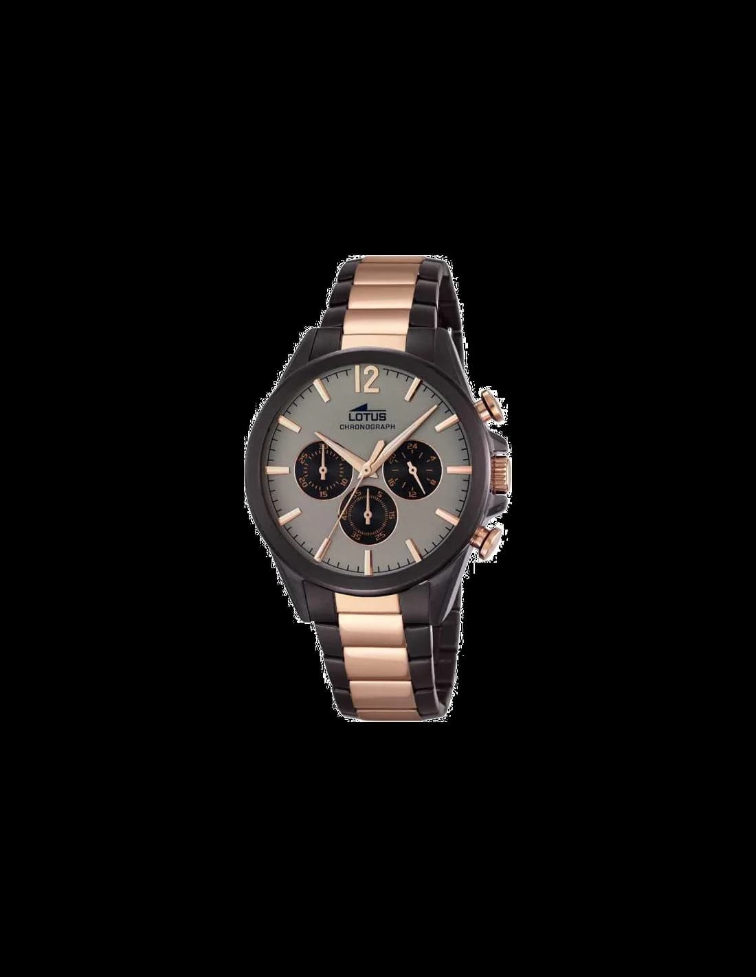 Lotus L18196/1 cadran noir et chronographe — Montres Outlet