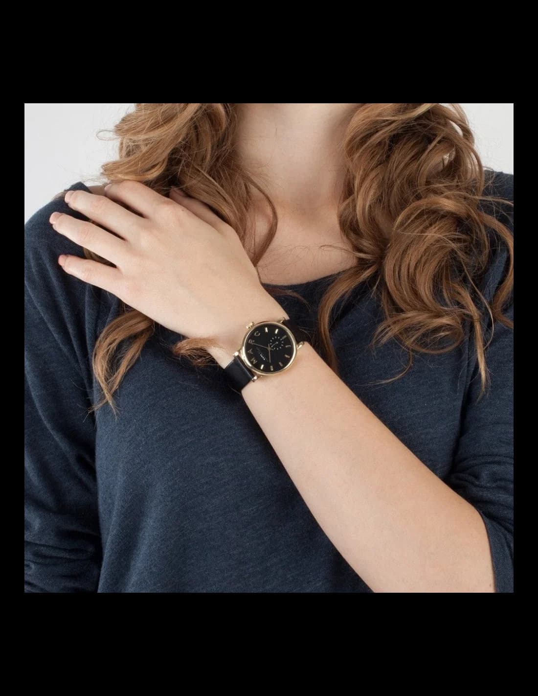 Montre Femme Marc by Marc Jacobs Baker MBM1269 Bracelet et cadran noir vue 4