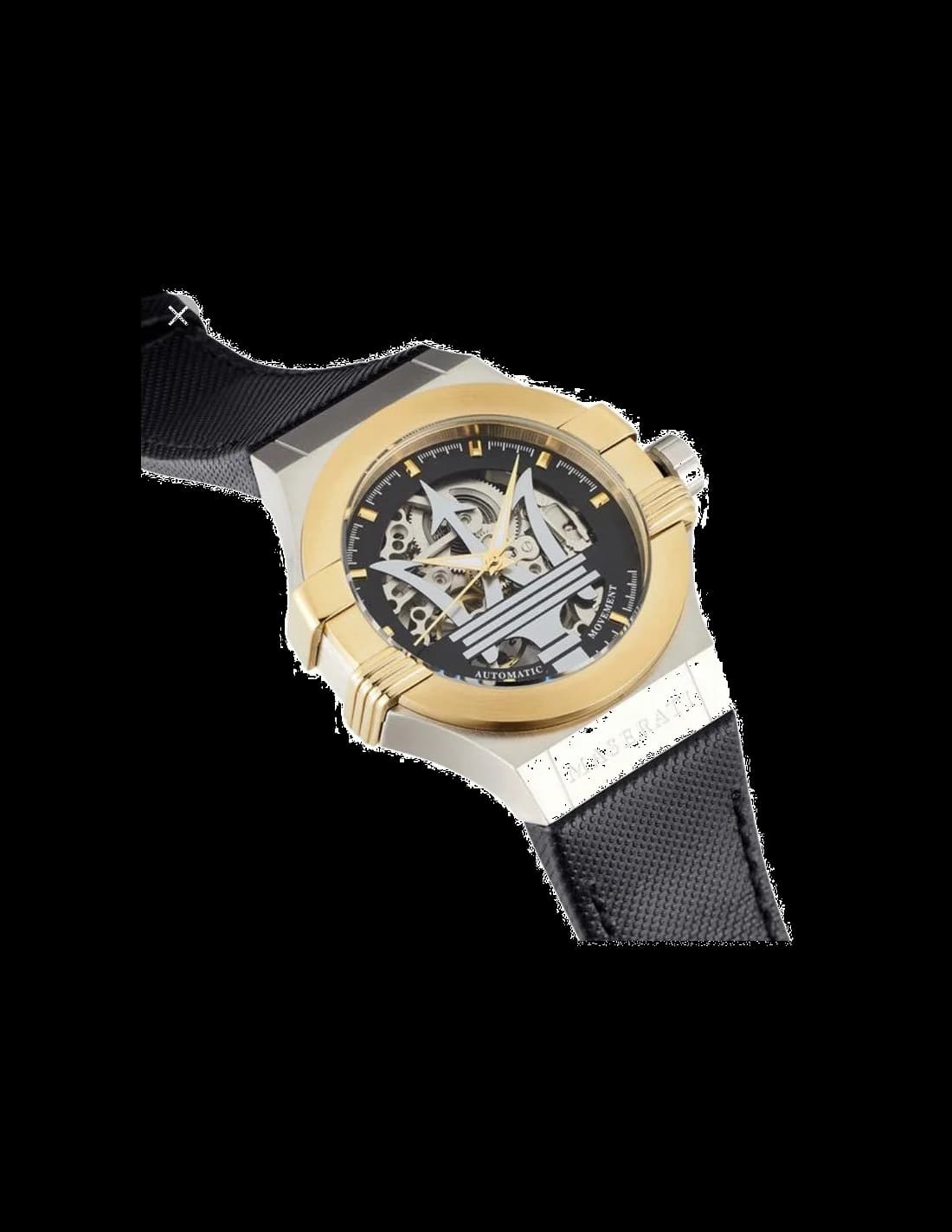 Montre automatique Maserati Potenza R8821108011 Squelette bracelet en cuir noir vue 3