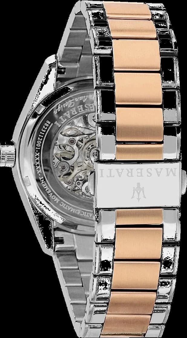 Montre Maserati Traguardo automatique R8823112001 mouvement apparent vue 3