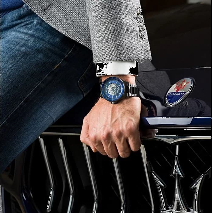 Montre Maserati R8823140001 verso boîtier acier gris boucle déployante