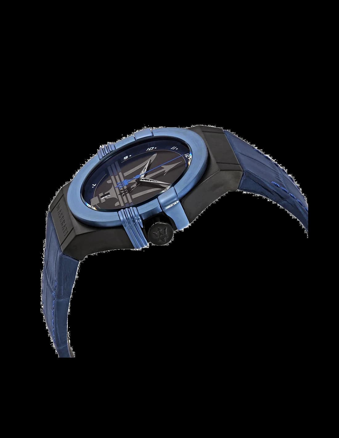 Montre Homme Maserati Potenza R8851108007 Bracelet cuir bleu vue 2