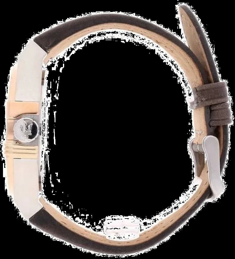 Montre Homme Maserati Potenza R8851108014 bracelet cuir marron vue 3