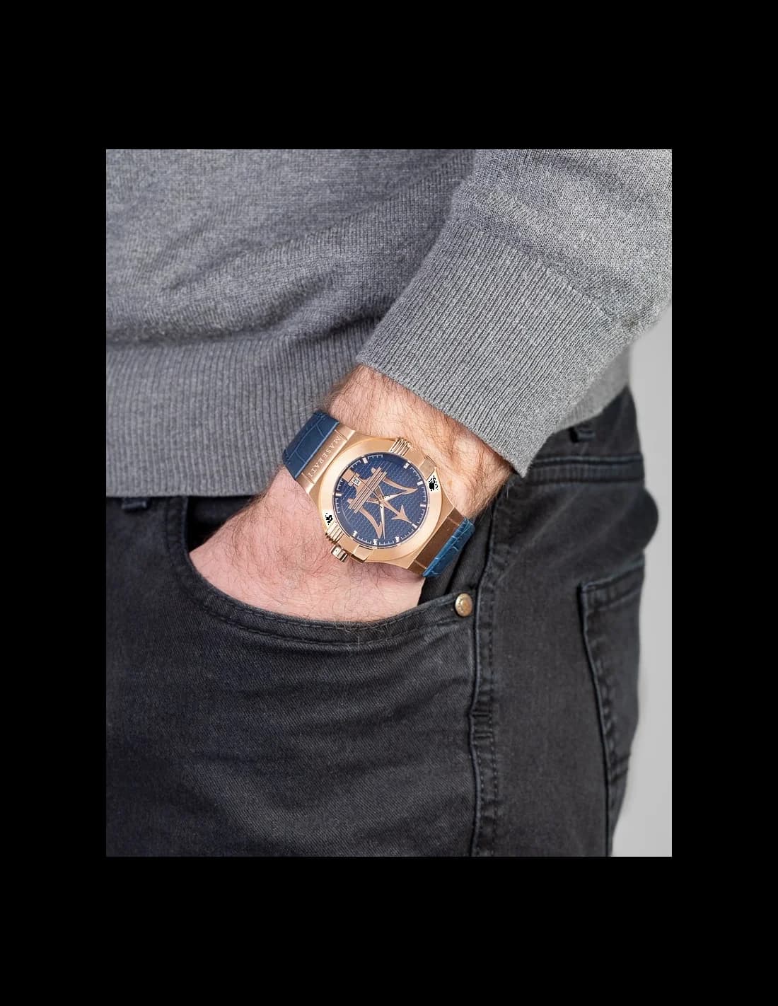 Montre Maserati R8851108027 homme verso boîtier or rose