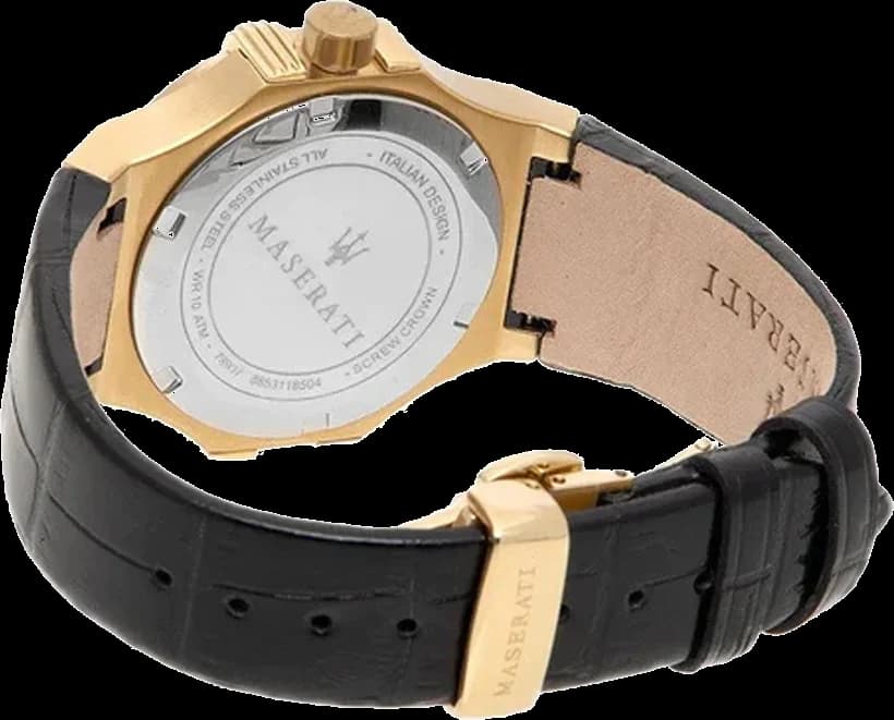 Montre Femme Maserati Potenza R8851108505 Quartz Cadran Argent Bracelet Cuir Noir vue 3