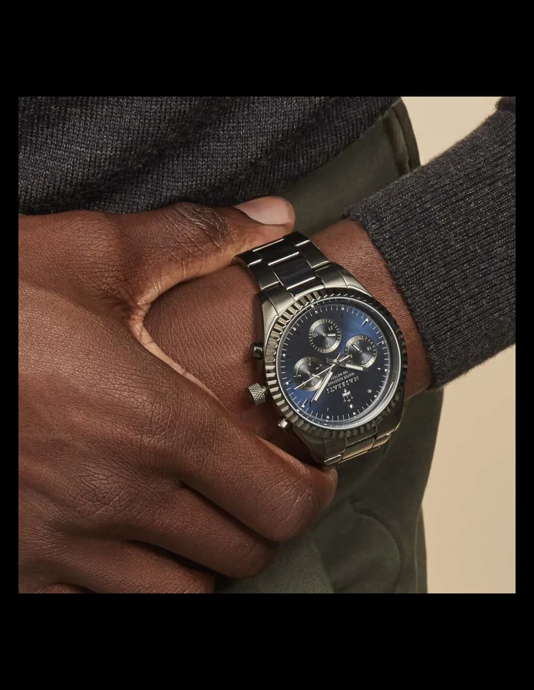 Montre Maserati R8853100019 homme détail bracelet acier inoxydable