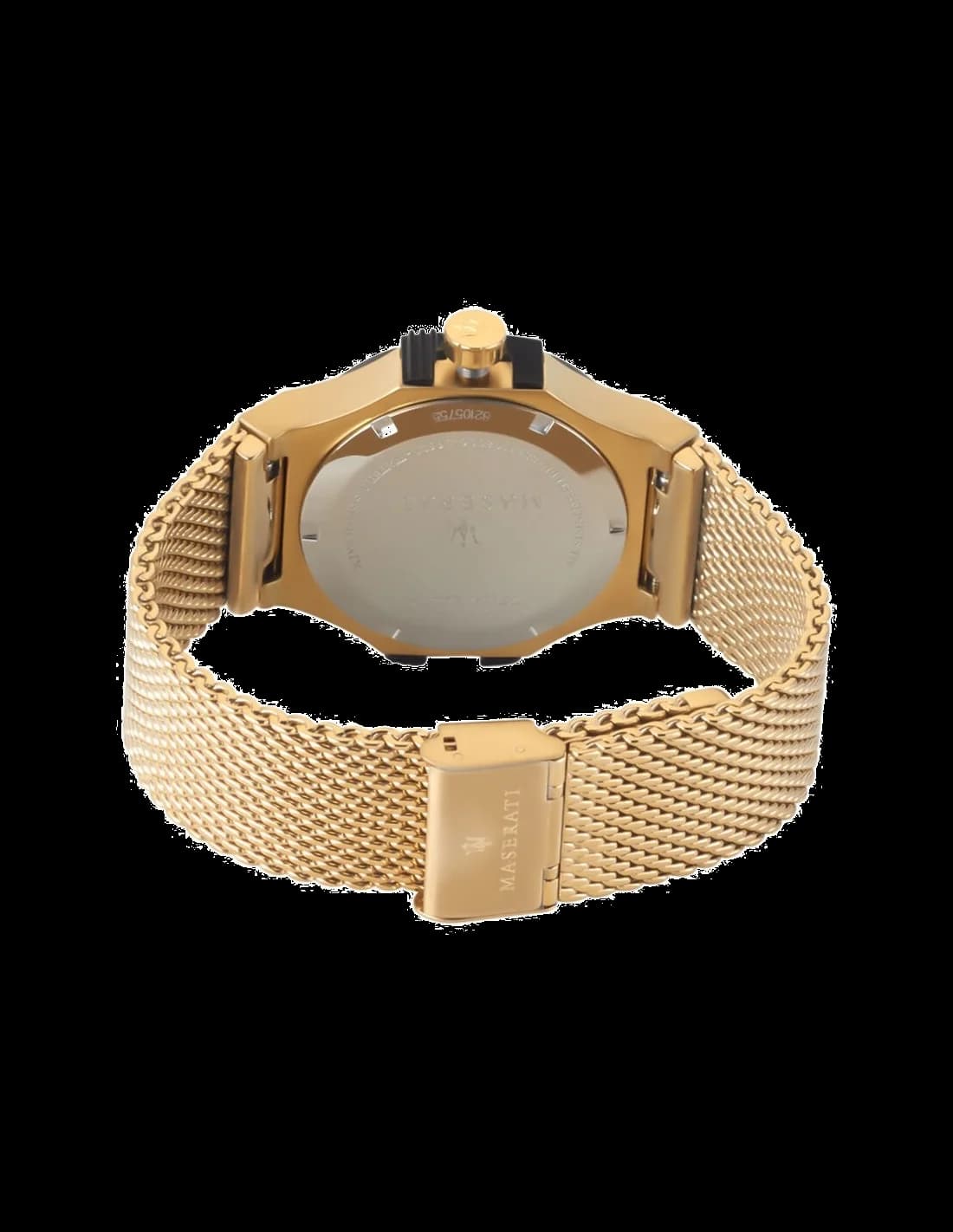 Montre Maserati Potenza R8853108006 acier doré bracelet en maille milanaise vue 3