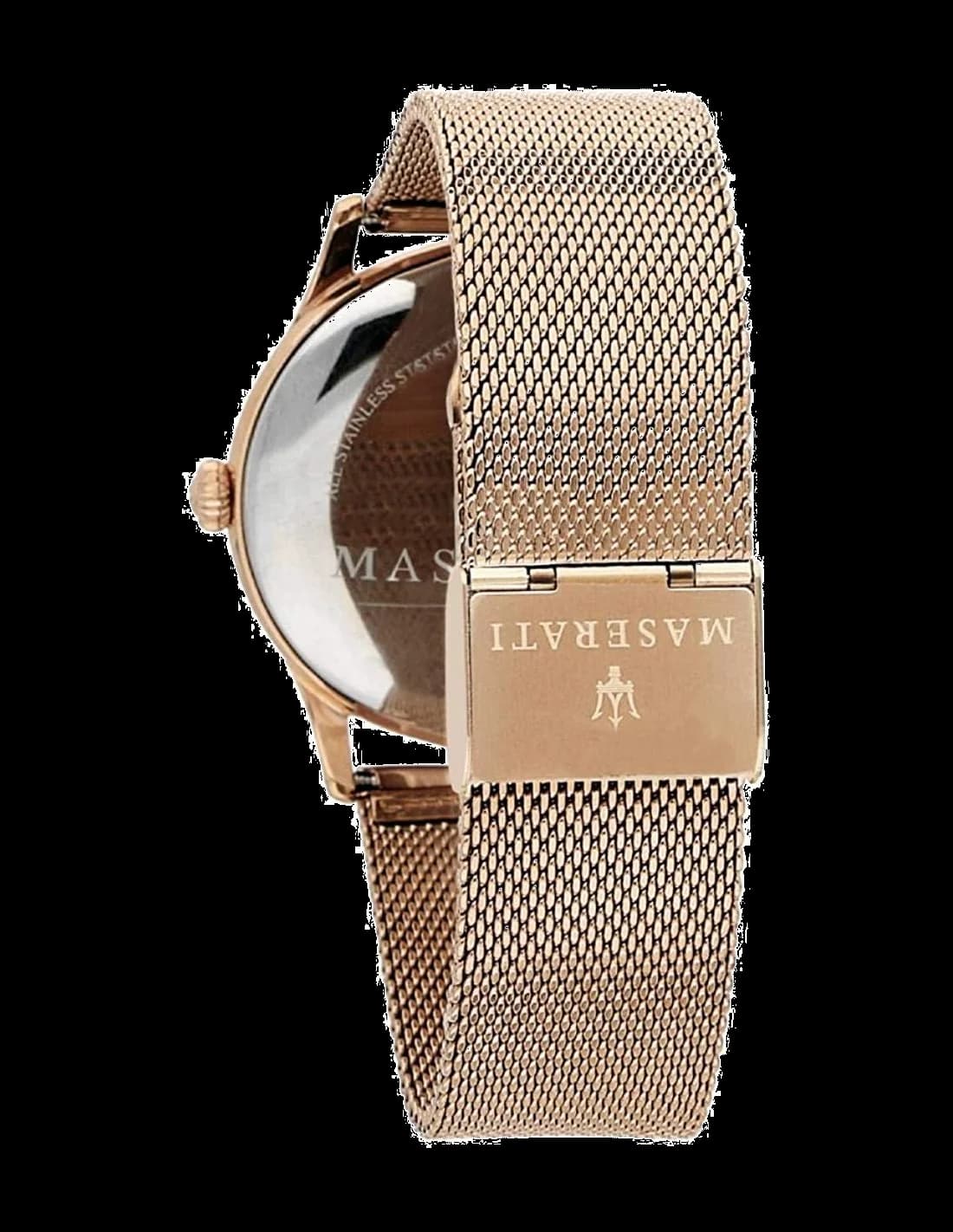 Montre Homme Maserati Epoca R8853118004 en maille milanaise or rose vue 2