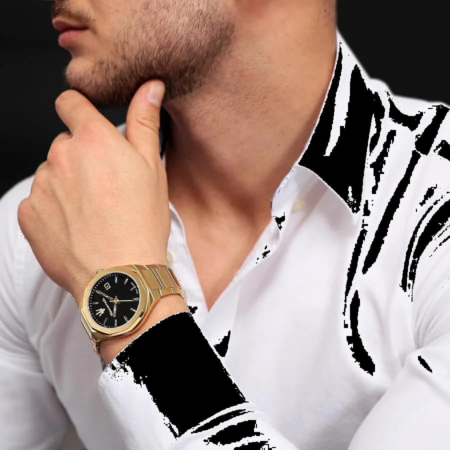 Montre Maserati R8853142004 homme verso boîtier or
