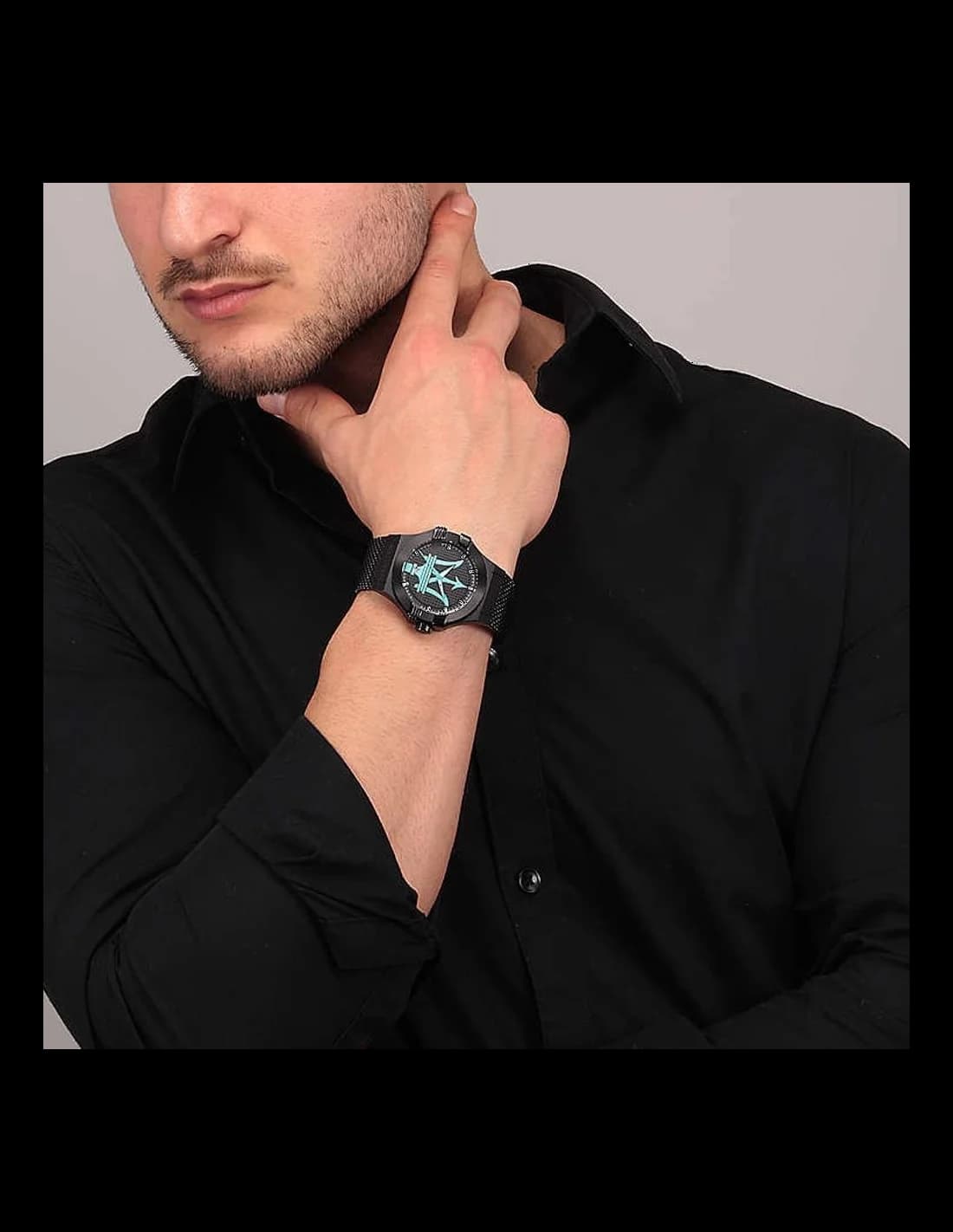 Montre Maserati R8853144002 homme détail bracelet acier inoxydable