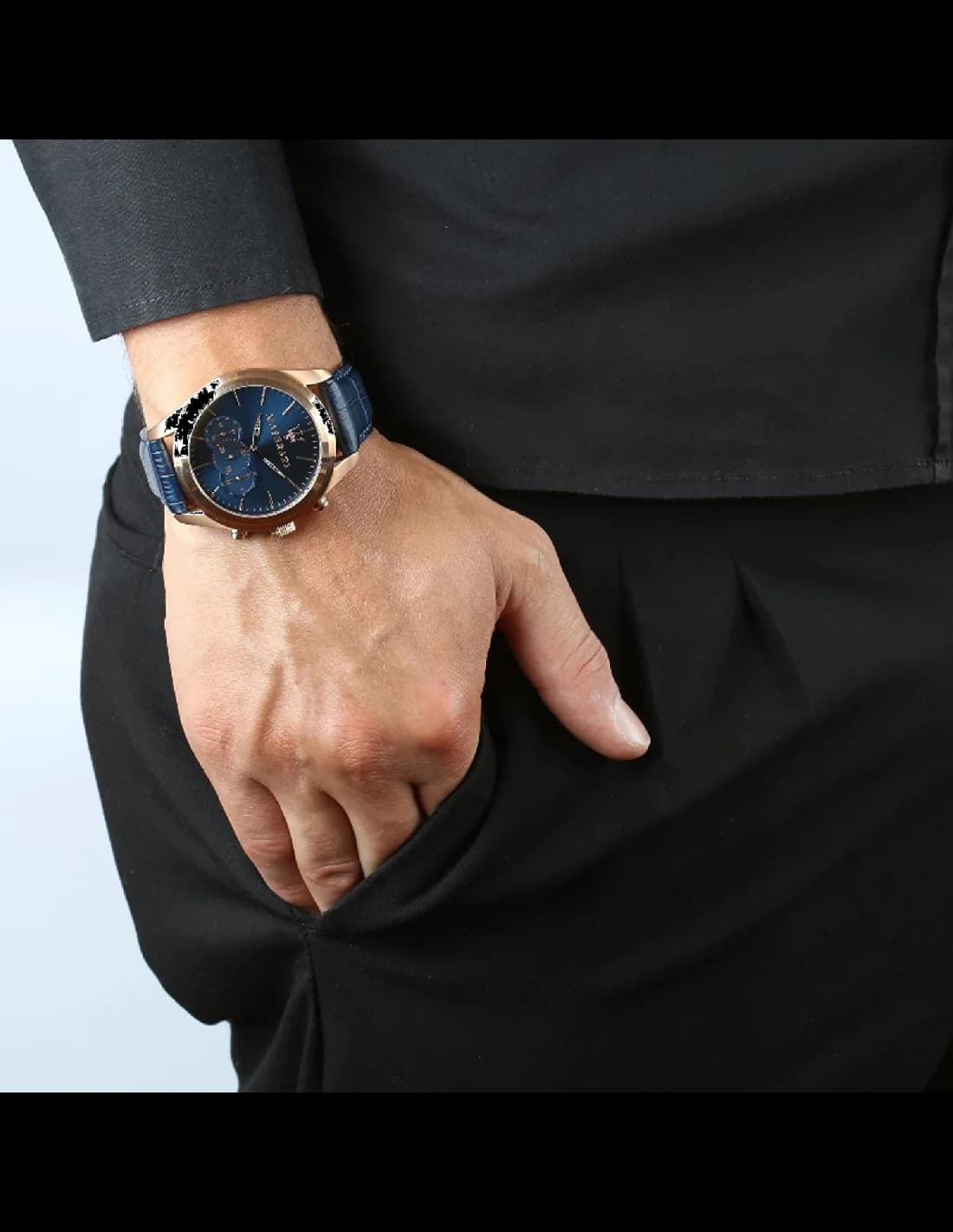 Montre Maserati R8871612015 homme détail cadran bleu