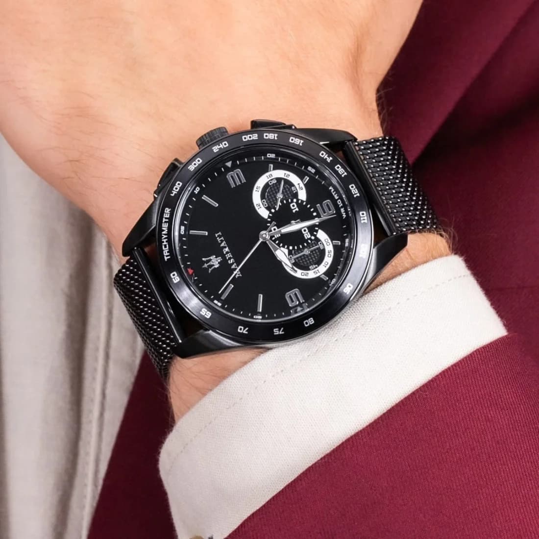 Montre Maserati R8873612031 homme verso boîtier noir