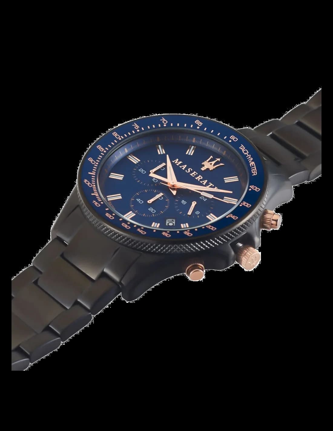 Montre Maserati Sfida R8873640001 chronomètre sport profil bracelet acier