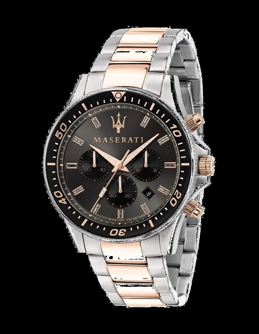 Maserati R8873640002 cadran noir et cuir — Montres Outlet