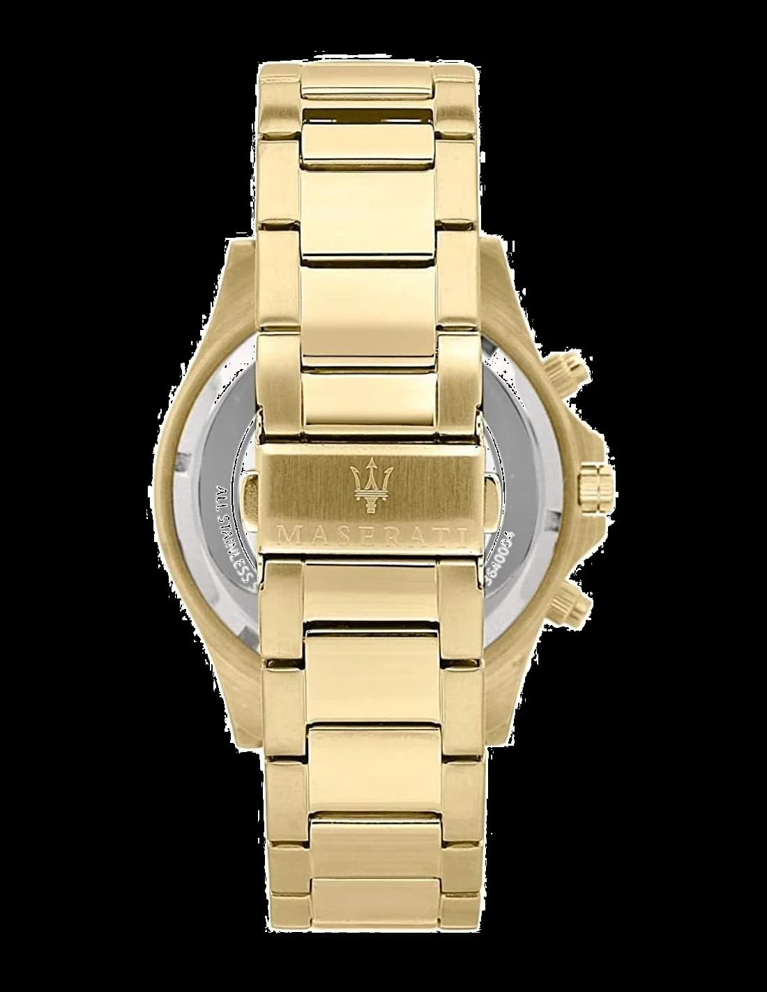 Montre Homme Maserati Sfida R8873640008 acier doré cadran bleu nuit vue 4